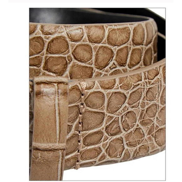New Reiss Leather Milly Croc Belt - Picture 2 of 2